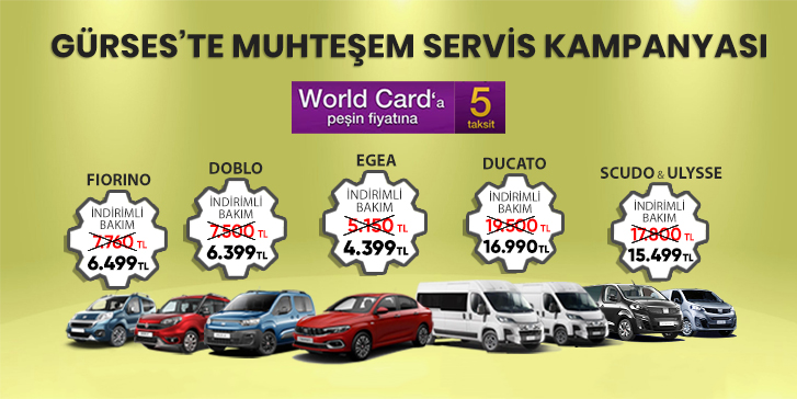 4.299 TL'den başlayan yaz bakım fırsatları Gürses'te!