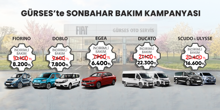 6.400 TL'den başlayan yaz bakım fırsatları Gürses'te!