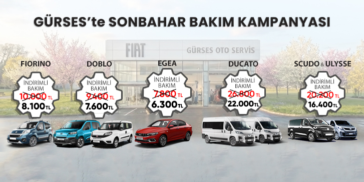 6.200 TL'den başlayan yaz bakım fırsatları Gürses'te!